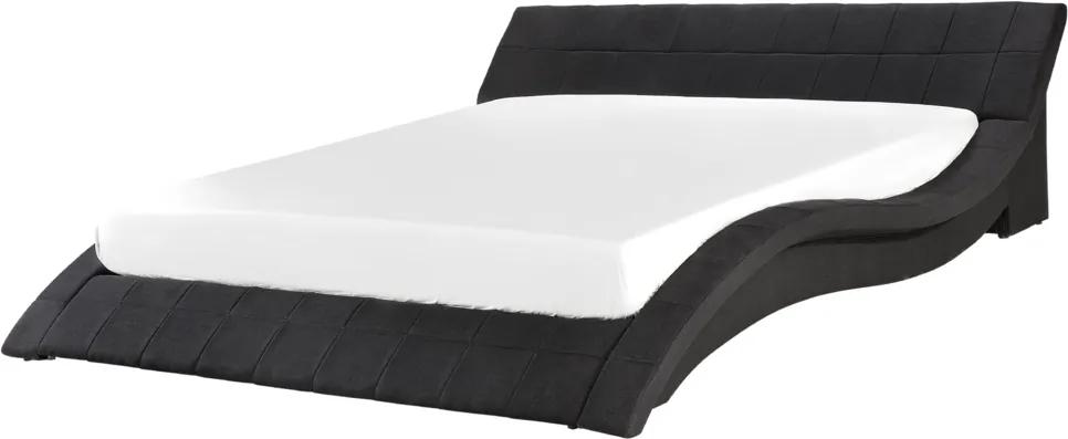 Gestoffeerd bed 180x200 cm - Tweepersoonsbed incl. stabiele lattenbodem, zwart - VICHY