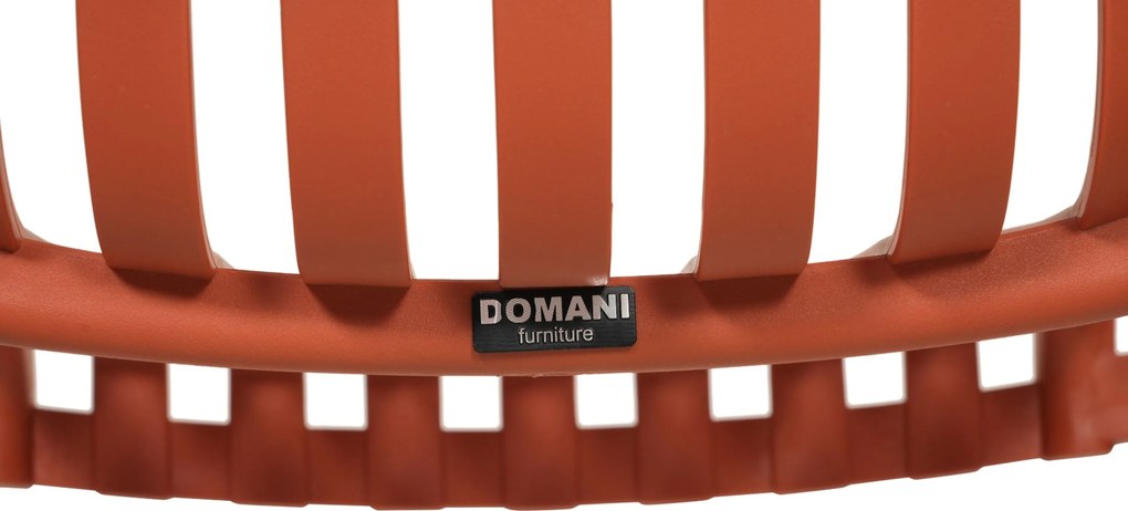 Tuinset 6 personen 220 cm Kunststof Oranje Domani Furniture Alba/Tavano