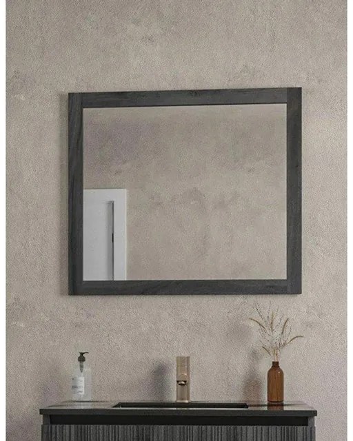 Saniclass Holz Spiegel - 80x70cm - zwartbruin SW773969