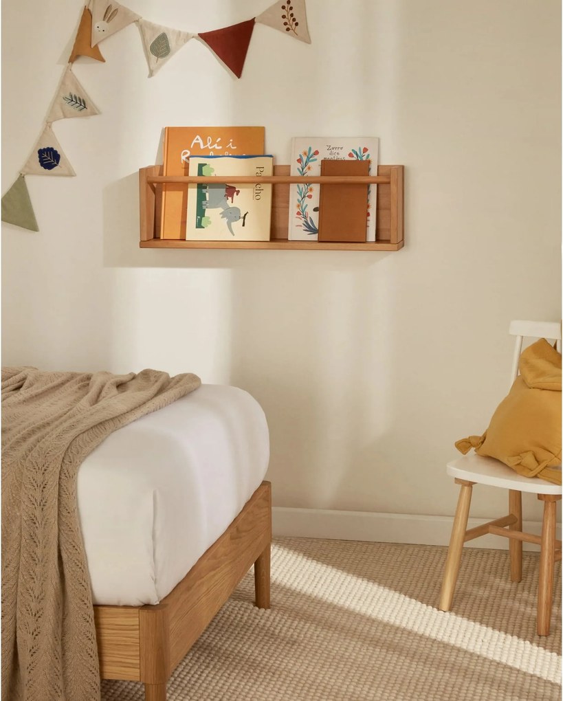 Kave Home - Shantal-boekenplank Van Massief Beukenhout, Witte