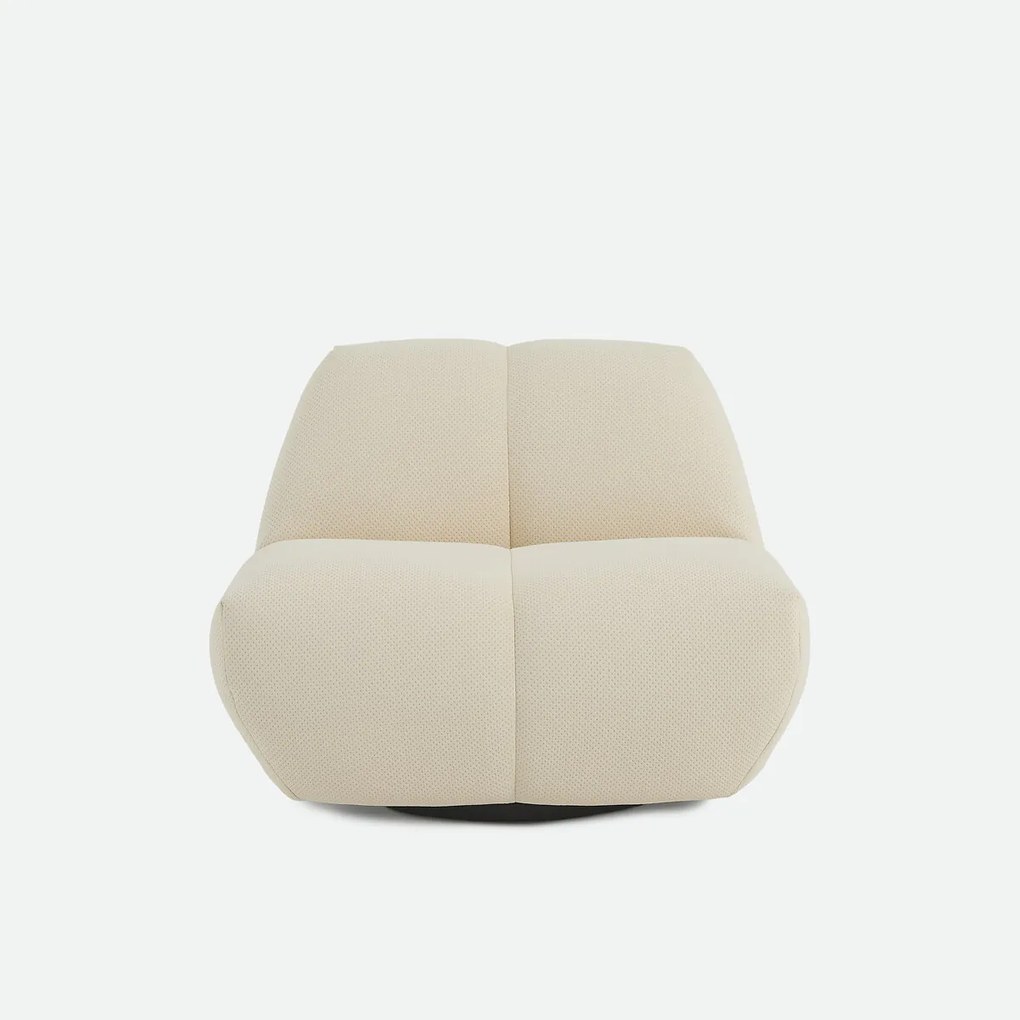 Draaibare fauteuil, gewatteerde stof, NURIA