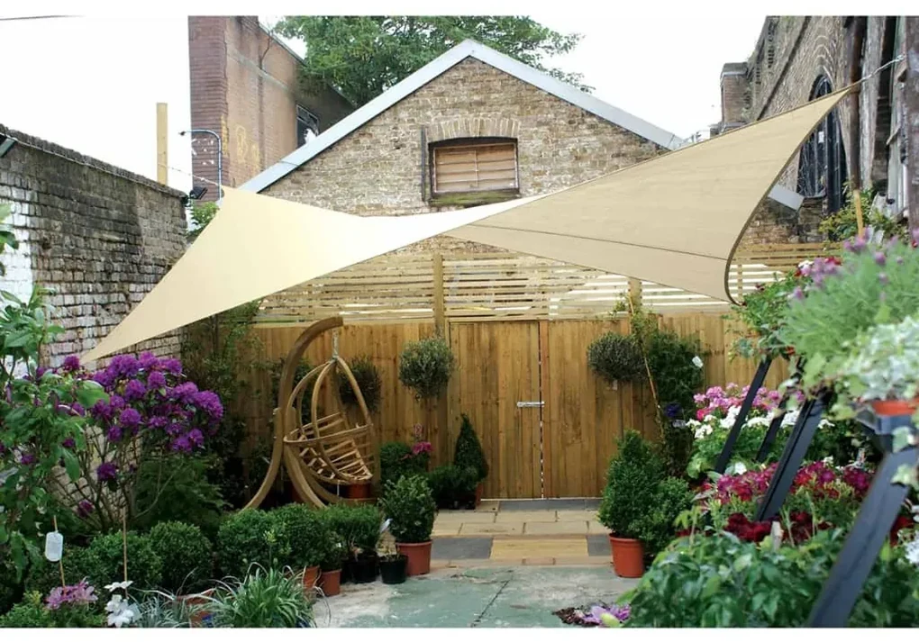 Perel Schaduwdoek vierkant 3,6 x 3,6 m Cream