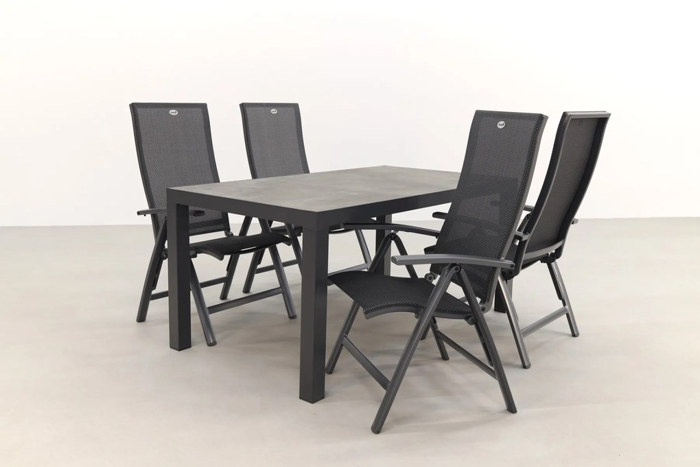Hartman Valentino/President 160 cm. verstelbare tuinset - 5-delig