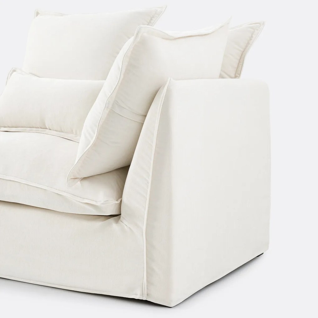 Longchair links, afneembare hoes, in gemêleerd polyester, ODNA