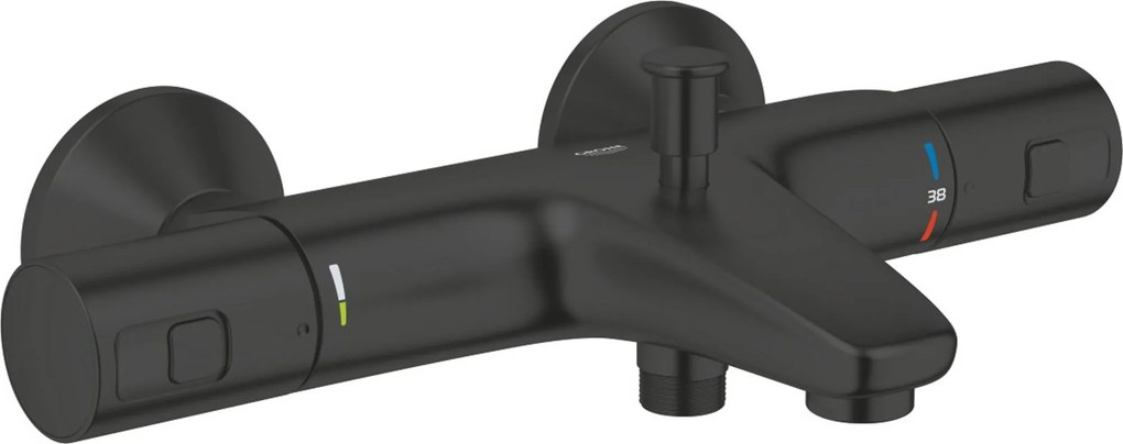 Grohe Quickfix Precision Start thermostatische badkraan met handdouche matte black