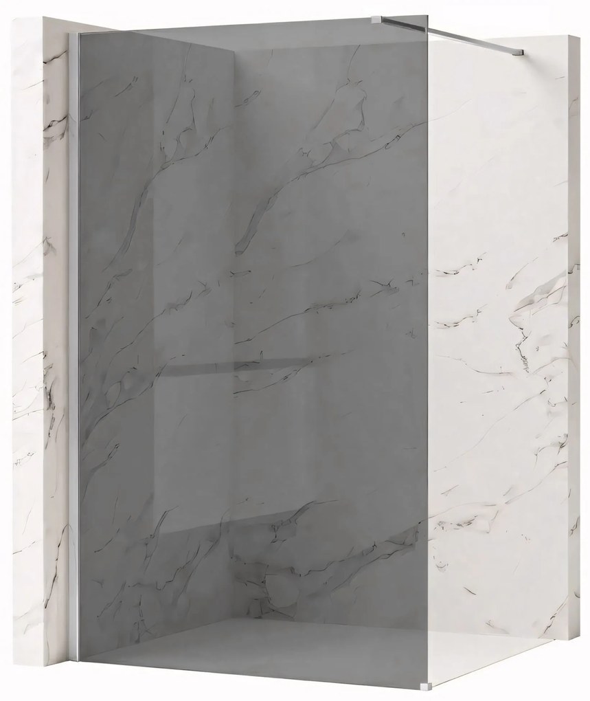 Walk-in douchewand Rea Flexi Grey / Chrome 130