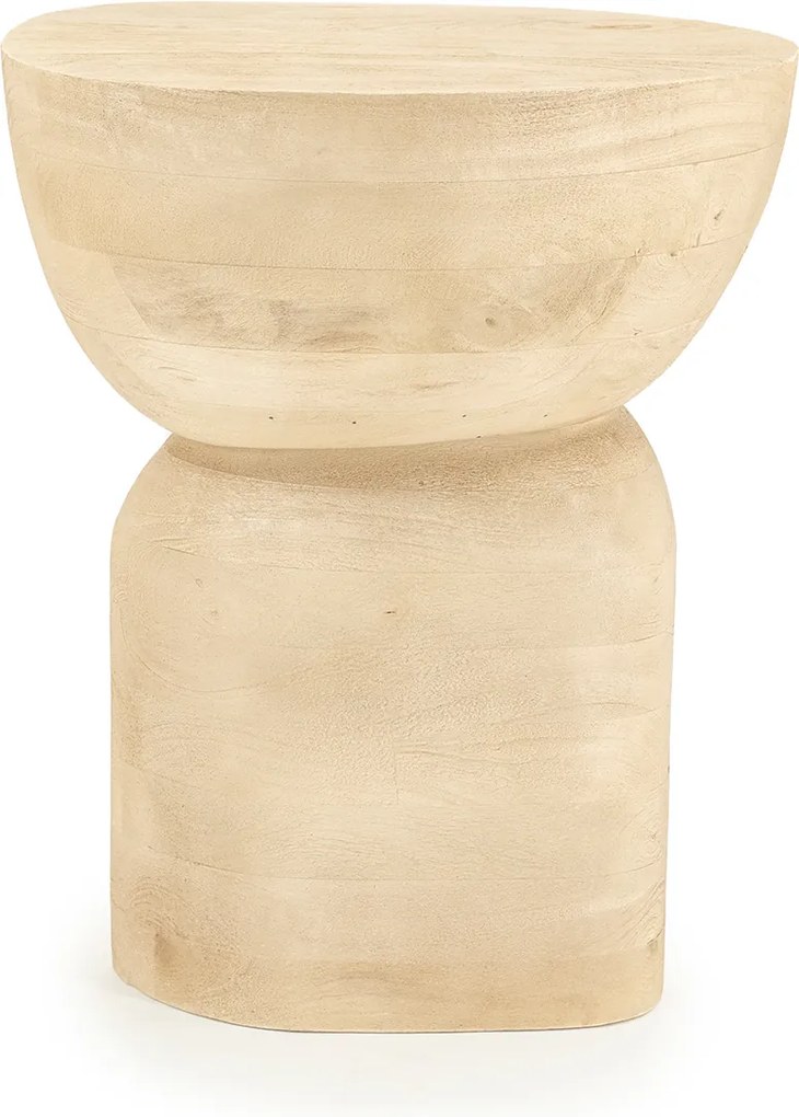Bijzettafel Organisch Hout Naturel - 37 X 30cm.