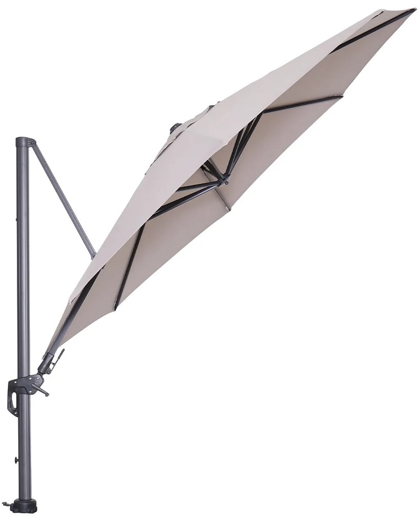 Garden Impressions Hawaii zweefparasol Ø350 cm - frame carbon black - doek zand