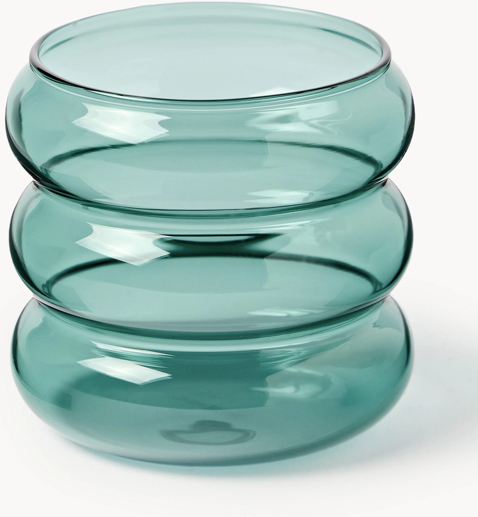 Mondgeblazen borosilicaatglas kleine tumblers Bubbly, 4-delig
