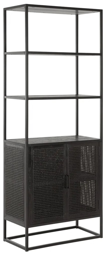 Must Living Spiderman Zwarte Kast Met Open Vakken - 75x40x190cm.