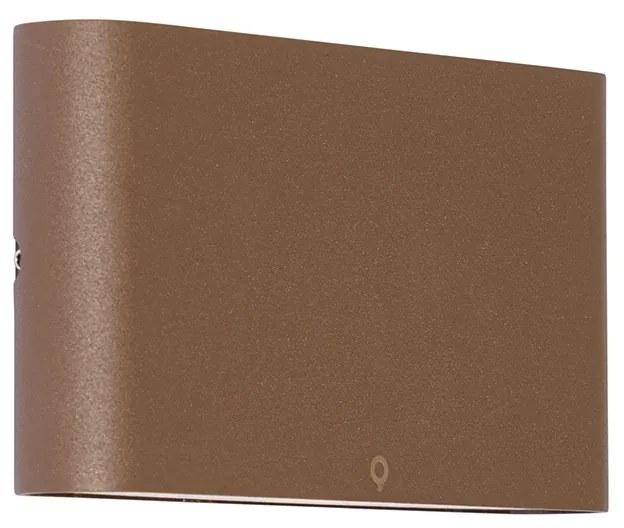Moderne buiten wandlamp roestbruin 17,5 cm incl. LED IP65 - Batt