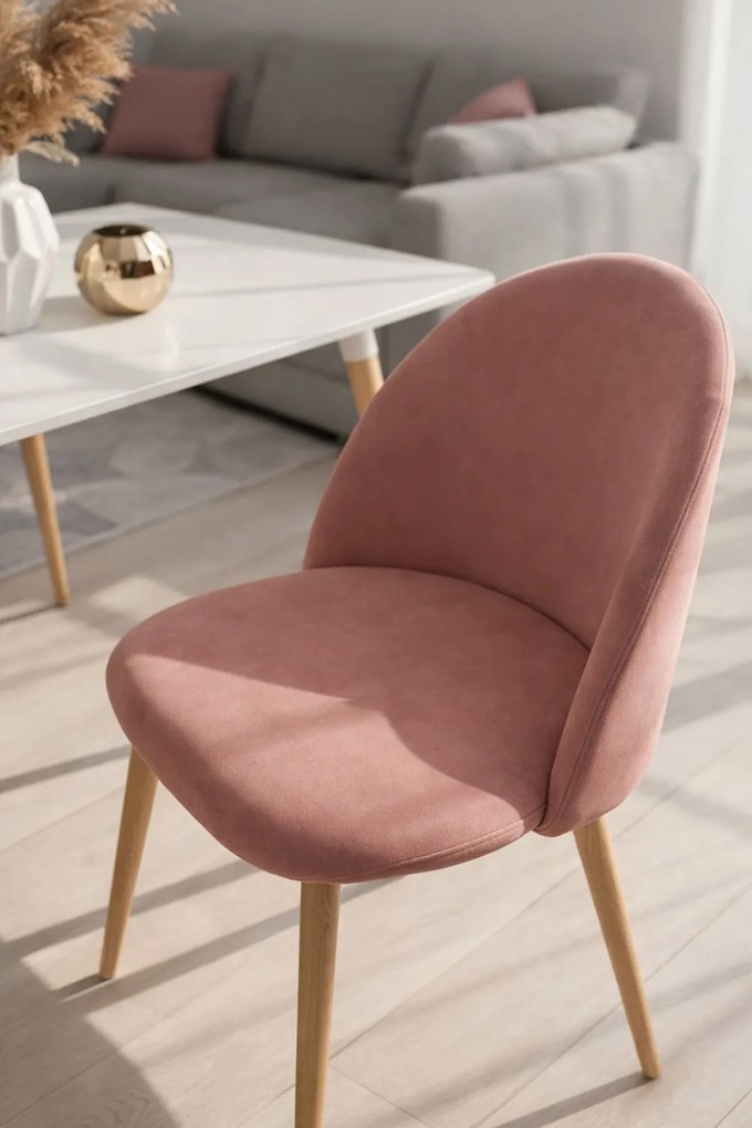 Set 4 fluwelen Vint Stoelen