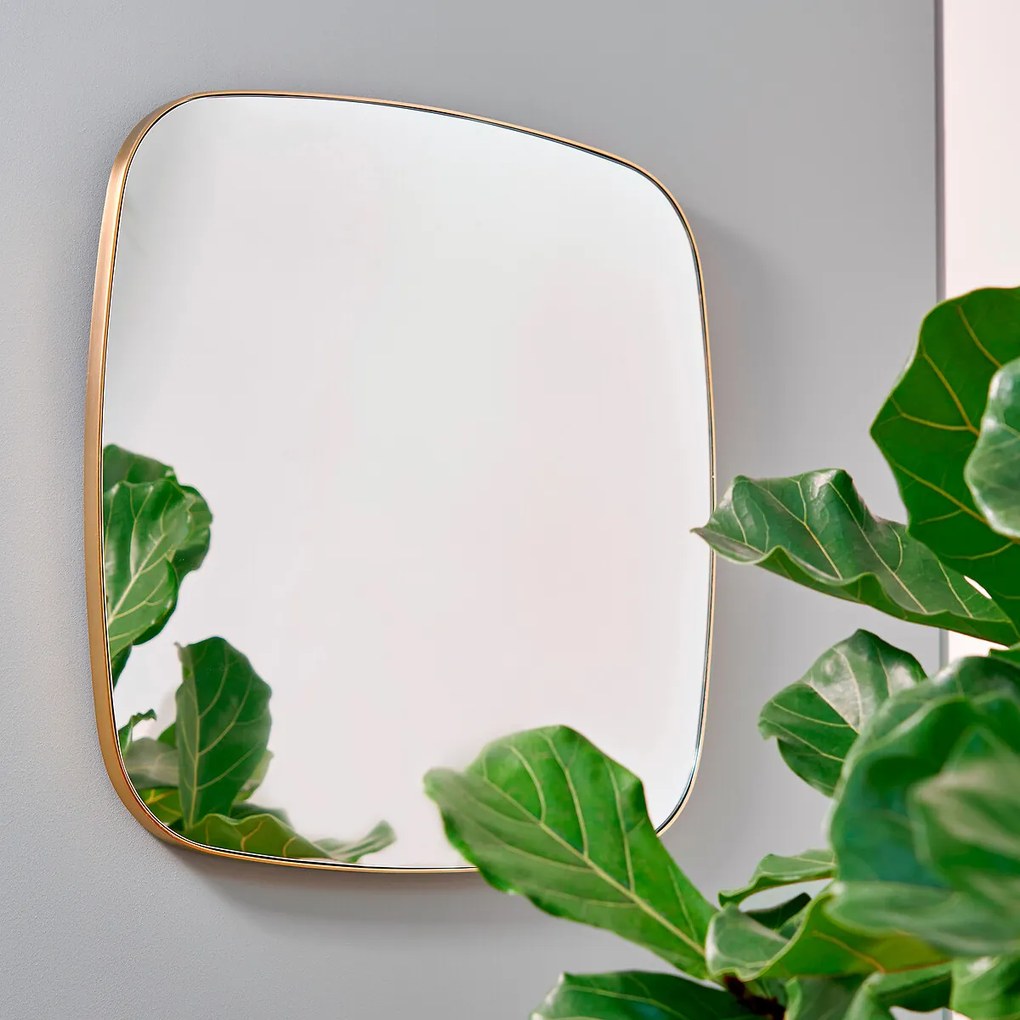 Vierkante spiegel in staalmetaal 60x60 cm, Iodus