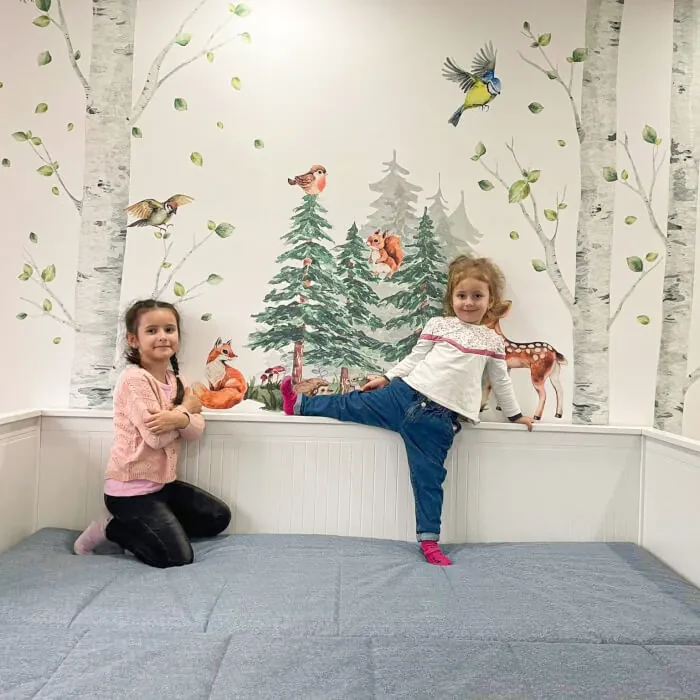 INSPIO Berken met vogels - muurstickers
