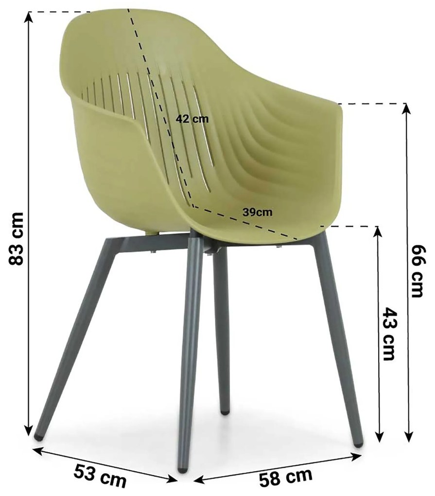 Tuinstoel Kunststof Groen Lifestyle Garden Furniture Lissabon