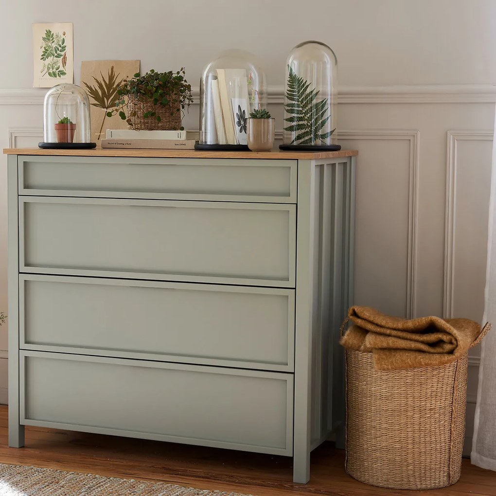 Stolp in glas met zwarte sokkel H32 cm, Campa