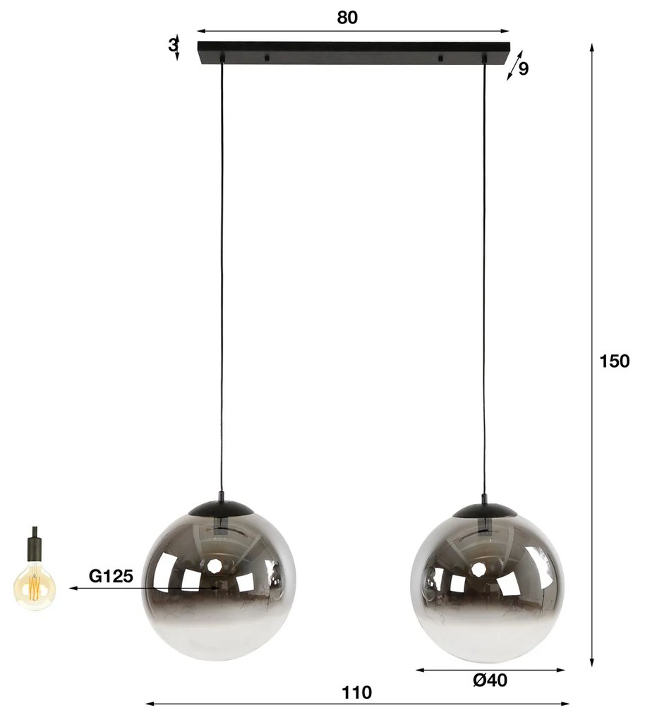 Hanglamp Met Grote Glasbollen