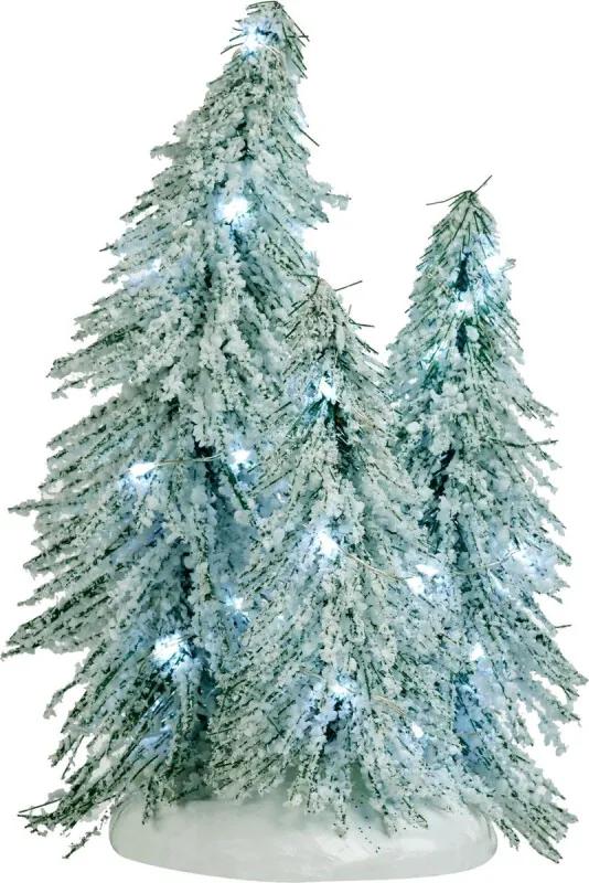 3-delige kerstbomen en lichtketting, meerkleurig, 8718861250152