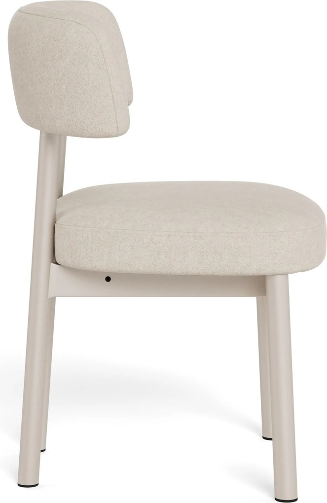 Mazzoni TORAY Beige (stof Apia 453)/onderstel kasjmier - GESTOFFEERDE EETKAMERSTOEL VOOR KEUKEN/EETKAMER