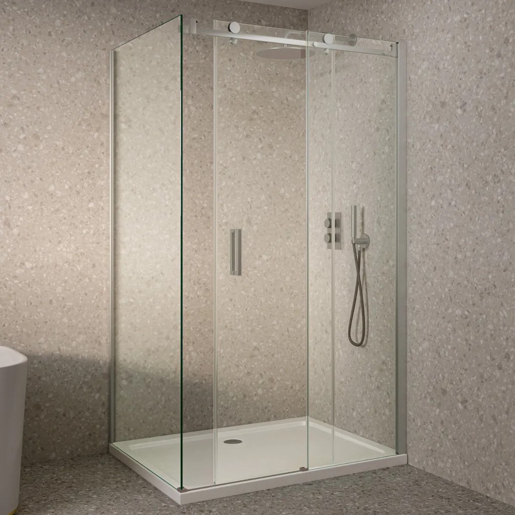 Saniclear Supreme douchecabine 90x90cm anti-kalk RVS