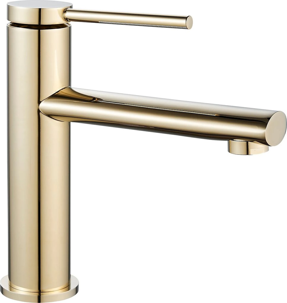 Wastafelkraan Rea Oval Gold Low