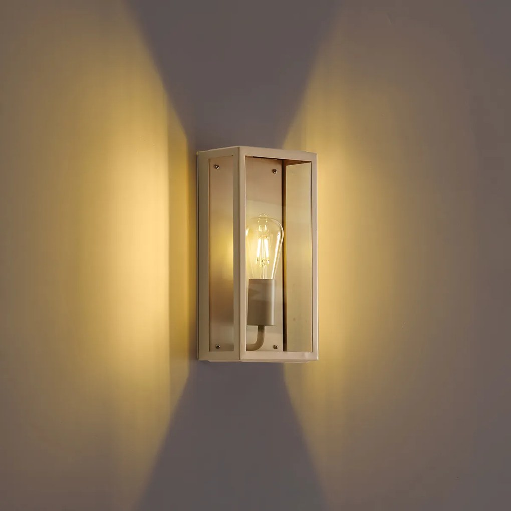 Klassieke buiten wandlamp beige IP44 - Rotterdam