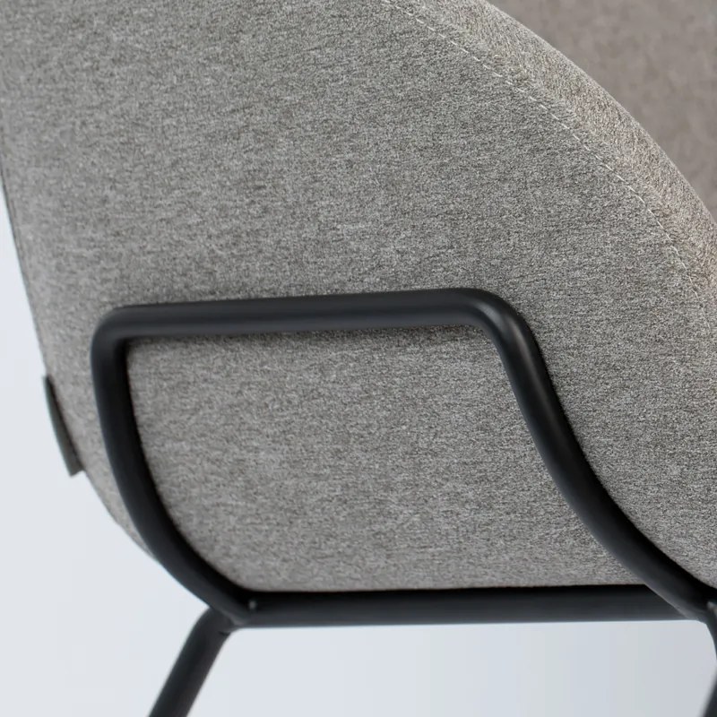 Zuiver Feston Design Fauteuil Grijze Stof
