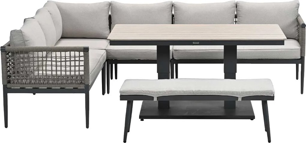 Garden Impressions Burela - Brugge lounge dining set 6-delig links - taupe