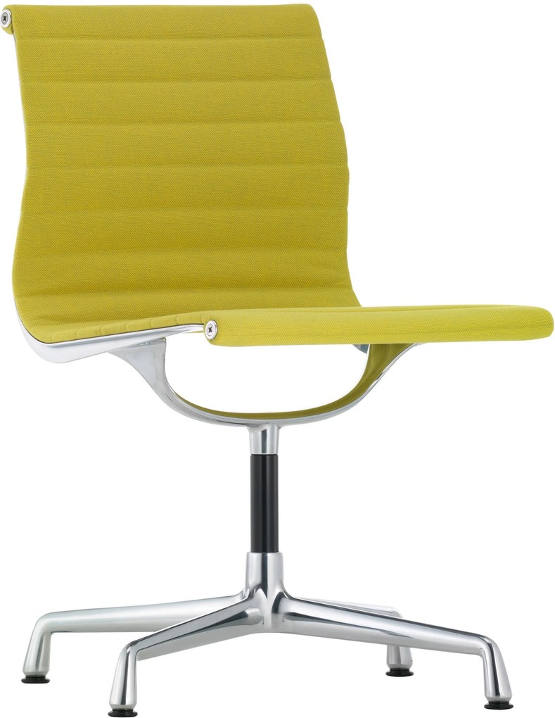 Vitra EA 101 stoel geel/ pastel groen onderstel verchroomd