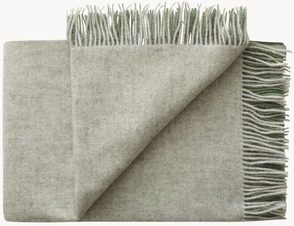 Wollen plaid Drejø met franjes