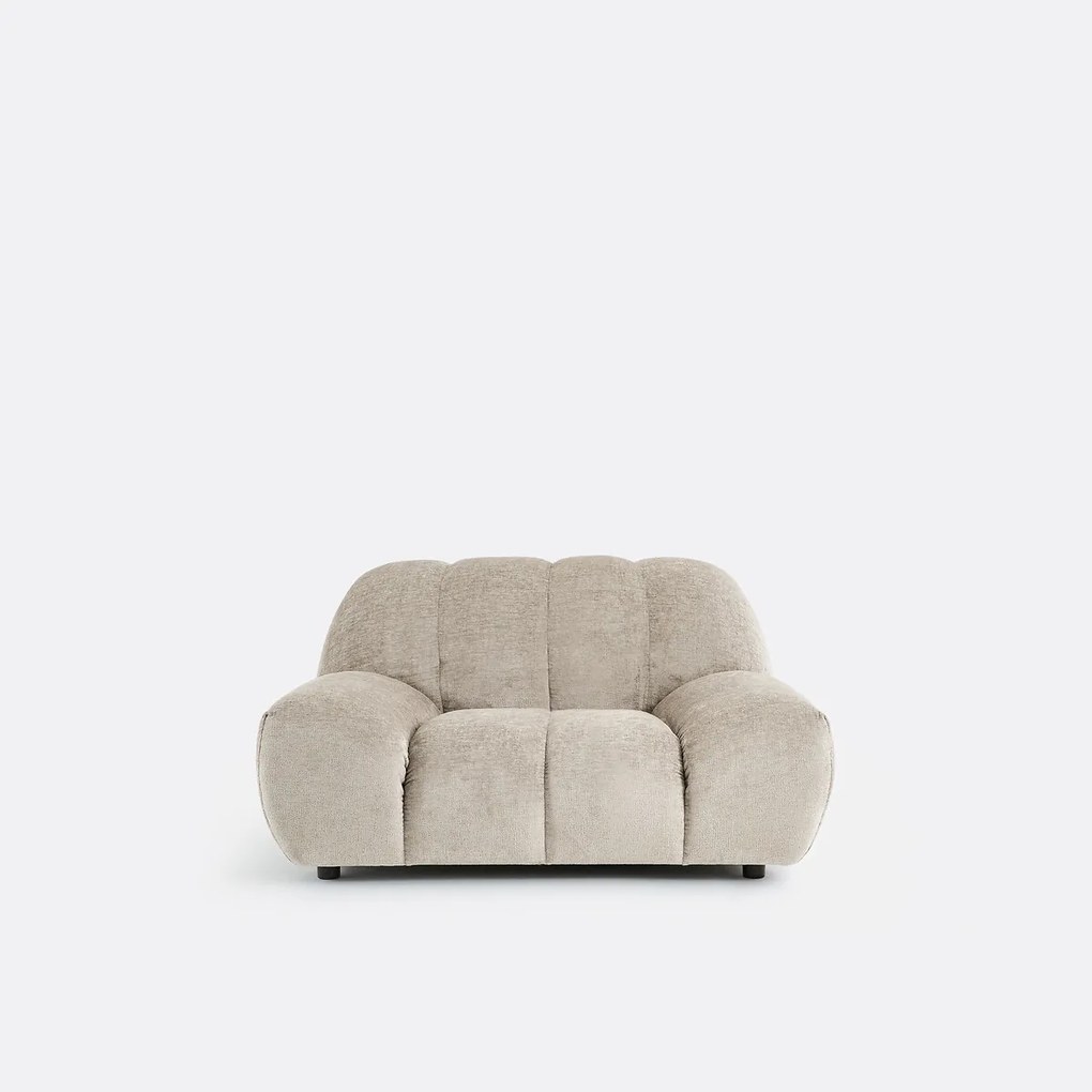 XL fauteuil, dik fluweel, Nuria