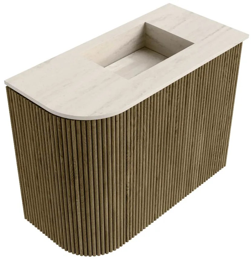 Mondiaz Joya DLux 50cm toiletmeubel ronding links dusk met wastafel faye rechts zonder kraangat meli