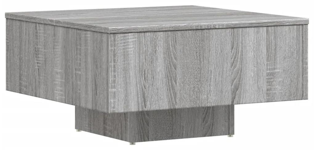 vidaXL Salontafel 60x60x31,5 cm bewerkt hout grijs sonoma eikenkleurig