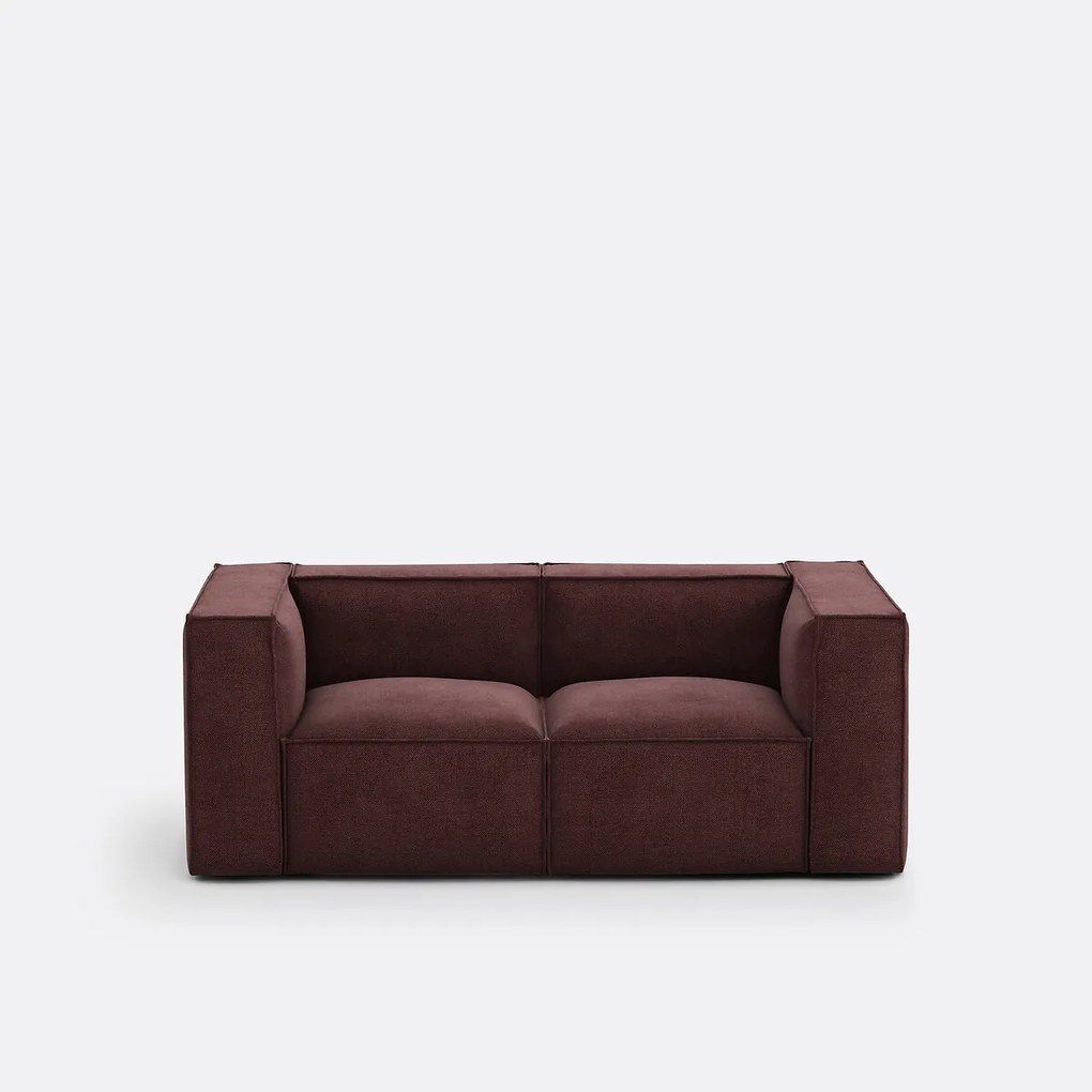 Moduleerbare bank, 2-zit, getextureerde stof, Seven