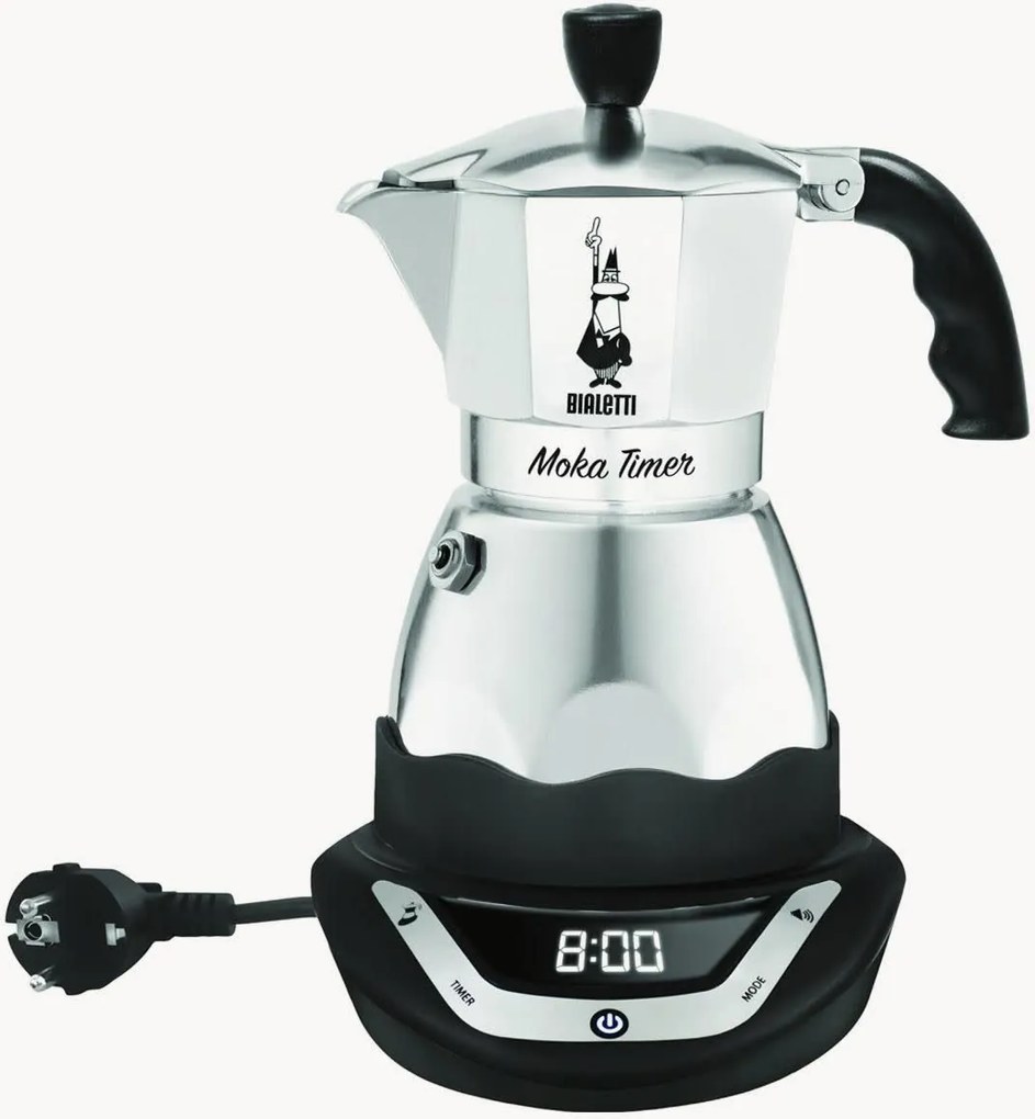 Elektrische espressomaker Moka Timer, voor 6 kopjes