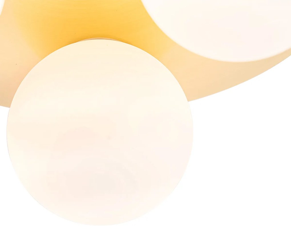 Moderne badkamer plafondlamp messing 3-lichts - Cederic