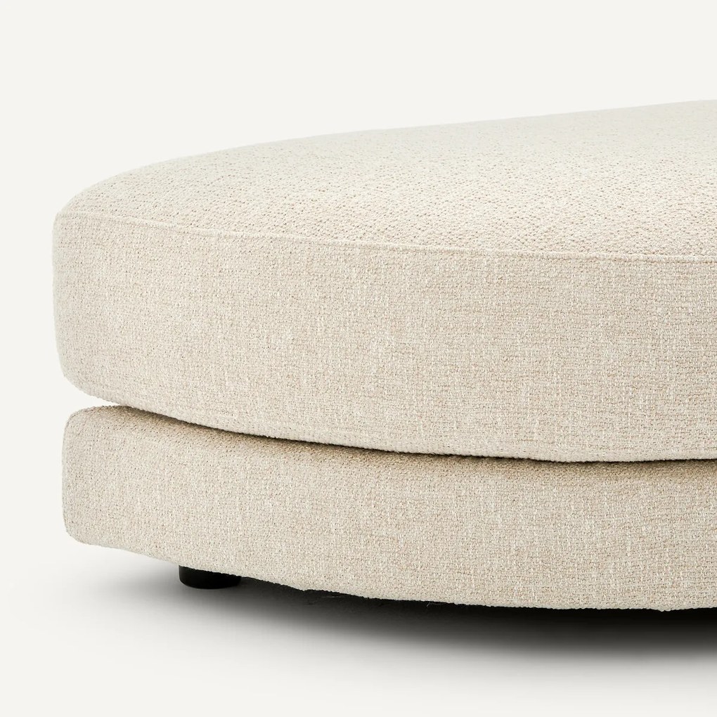 Modulaire voetensteun in bouclé stof, TIBERIO