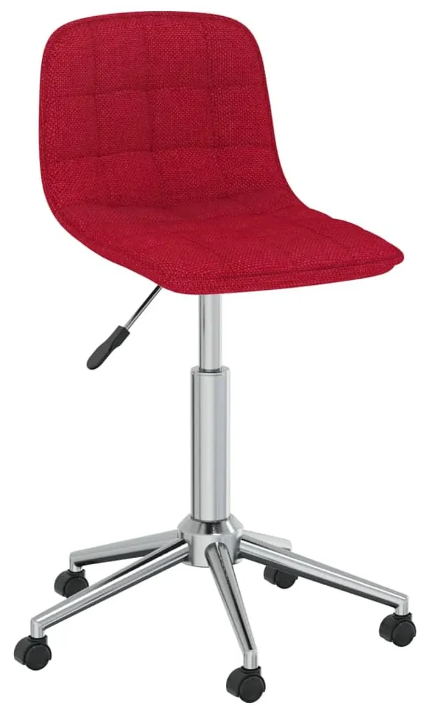 vidaXL Eetkamerstoelen draaibaar 4 st stof wijnrood
