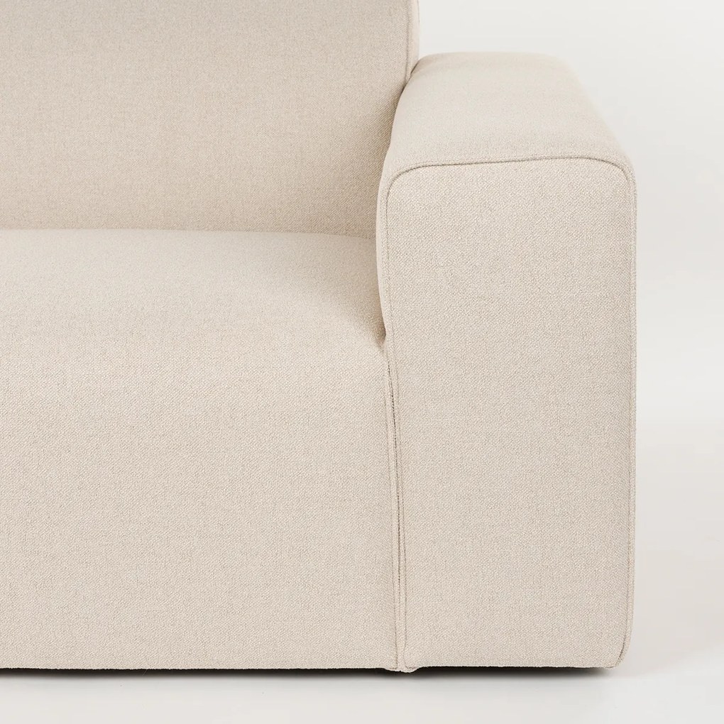 Zuiver Milka Sand Design Bank Met Chaise Longue Links Zandkleur