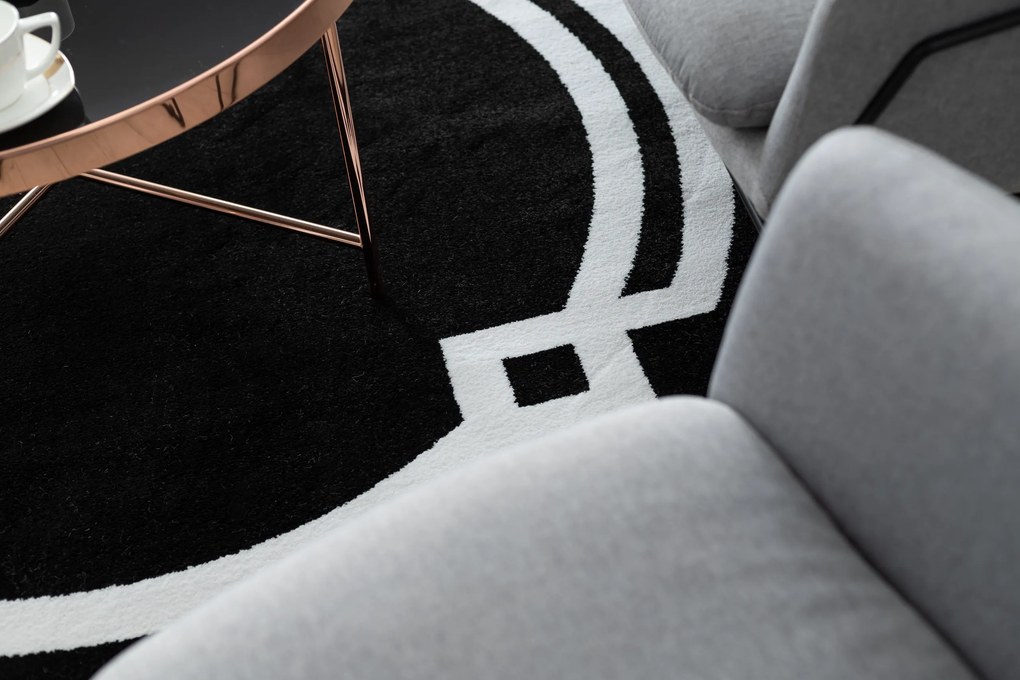 Tapijt HAMPTON Lux ROND zwart