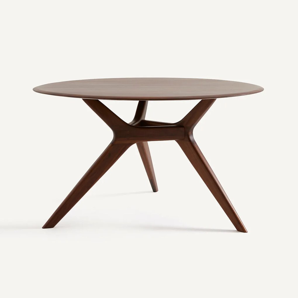 Ronde tafel in massief notenhout, Maricielo