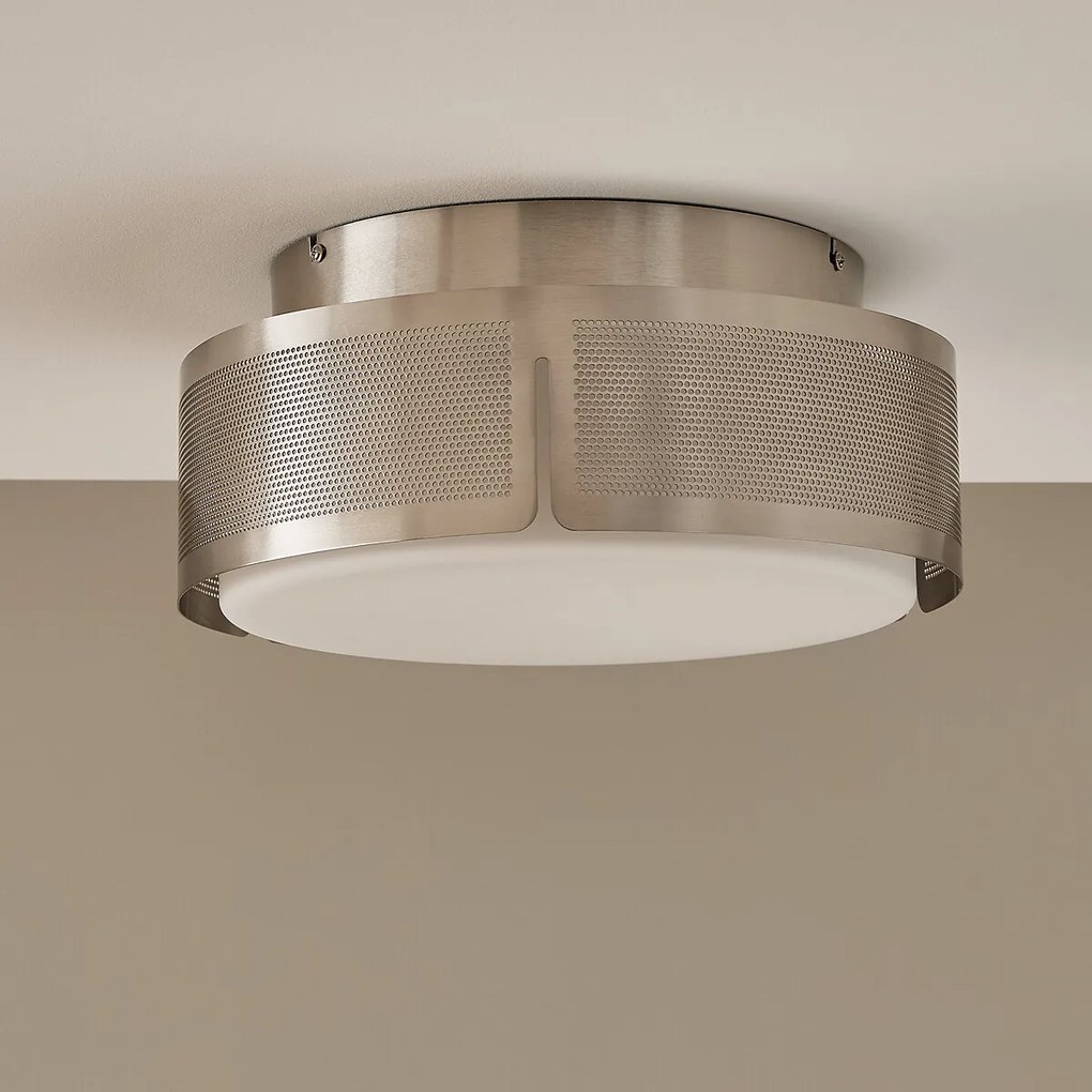 Plafondlamp in ijzer en opaline, DARJA