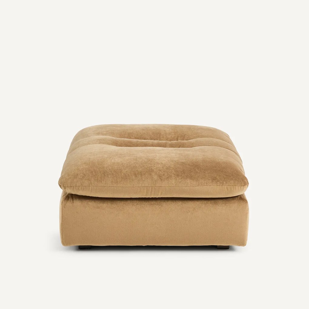 Modulaire voetensteun in linnen fluweel, GIULIANO