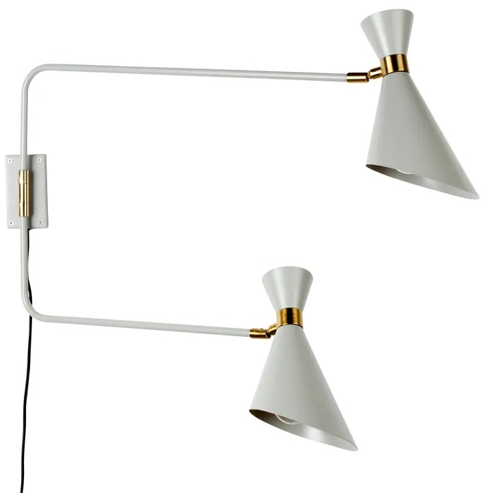 Zuiver Shady Wandlamp Grijs Met Goud