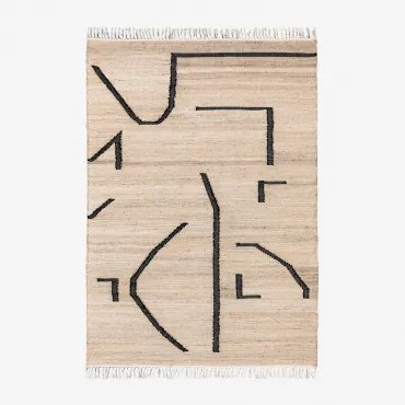 Vloerkleed Van Jute En Katoen 235x160 Cm Mireyla Yute - Sklum