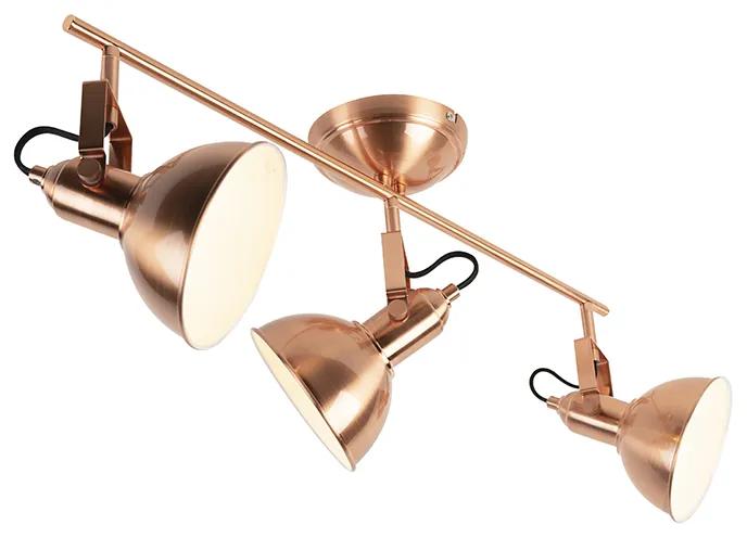 Romantische Spot / Opbouwspot / Plafondspot koper 3-lichts - Tommy Industriele / Industrie / Industrial E14 Binnenverlichting Lamp