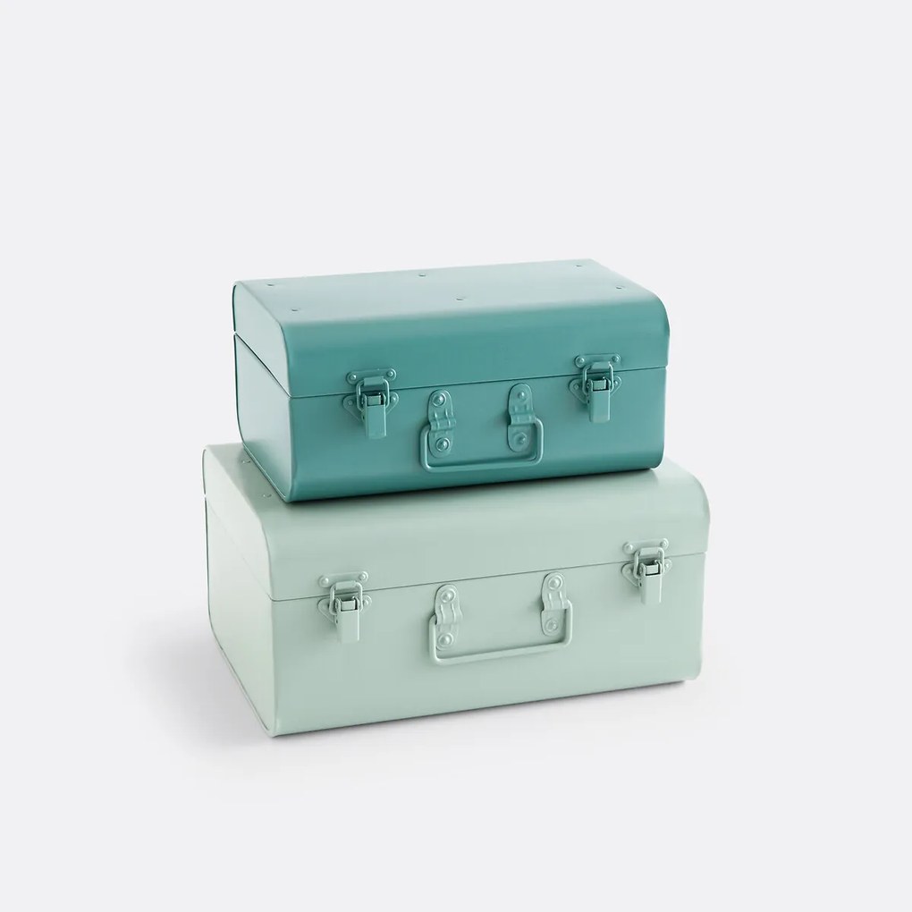 Set van 2 metalen koffers in plaatwerk, Masa