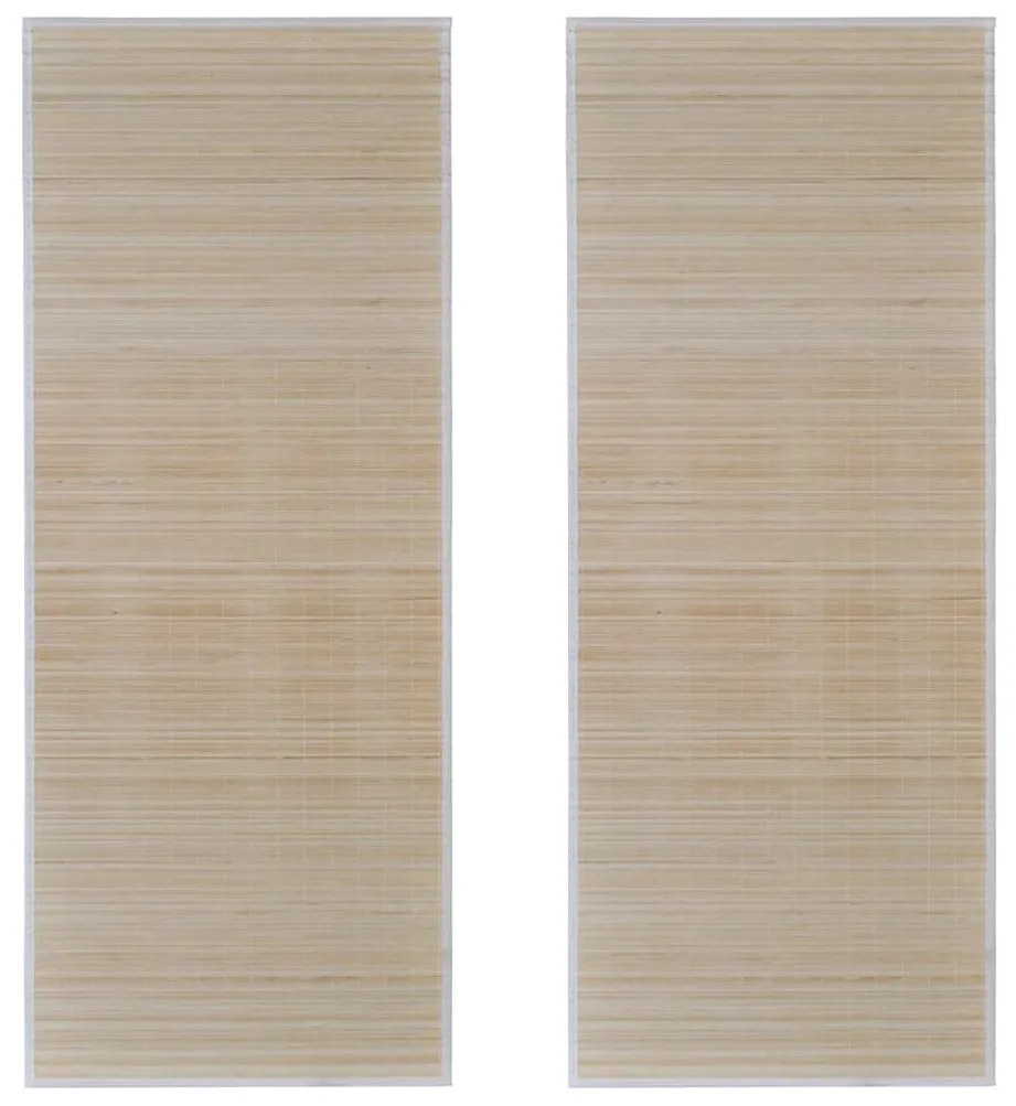 vidaXL Tapijten 2 st rechthoekig 120x180 cm bamboe natuurlijk