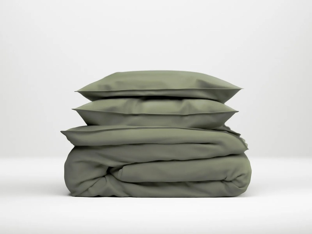 Zo!Home Satinado Dekbedovertrek Army Green – Bij Swiss Sense