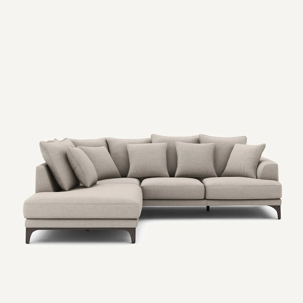 Hoekbank van gestructureerde viscose en linnen, ARMENTO